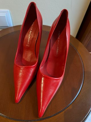 Tacones PACO NAVARRO Piel Rojos Talla 37