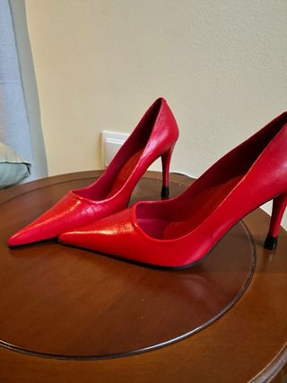 Tacones PACO NAVARRO Piel Rojos Talla 37