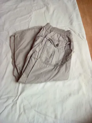 Pantalones cargo niño beige