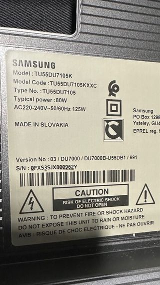 Placas Samsung 55” TU55DU7105KXXC