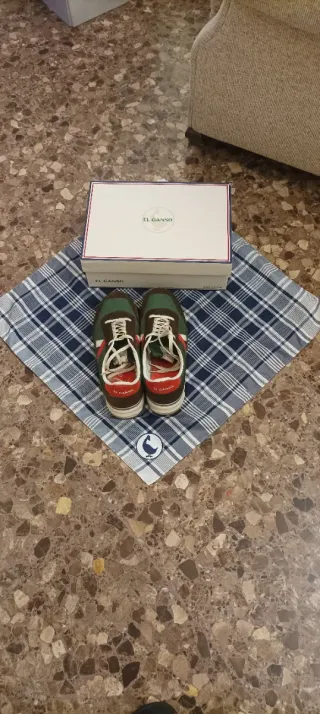 Zapatillas El Ganso Talla 45 Marrón/Verde