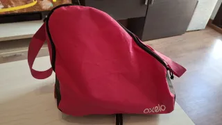 Patines infantiles rosas con funda y protecciones