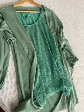 Top/Chaqueta Turquesa con Brillo