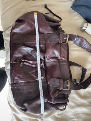 Bolso vintage piel marrón