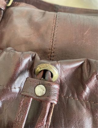 Bolso vintage piel marrón