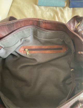 Bolso vintage piel marrón