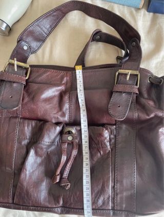 Bolso vintage piel marrón