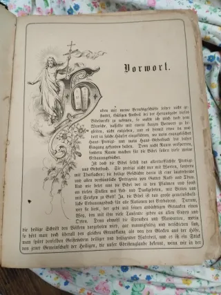 ANTIGUA BIBLIA ALEMANA XIX SIGLO 1870 AÑO.