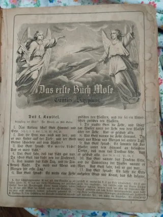 ANTIGUA BIBLIA ALEMANA XIX SIGLO 1870 AÑO.