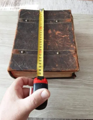 ANTIGUA BIBLIA ALEMANA XIX SIGLO 1870 AÑO.