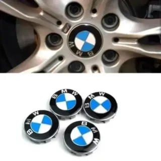 4 TAPABUJES CENTRO RUEDA LLANTA UNIVERSAL BMW 68MM