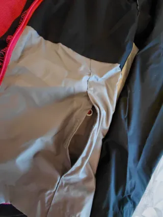 Cortavientos Quechua Talla 12 Negro/Gris/Fucsia