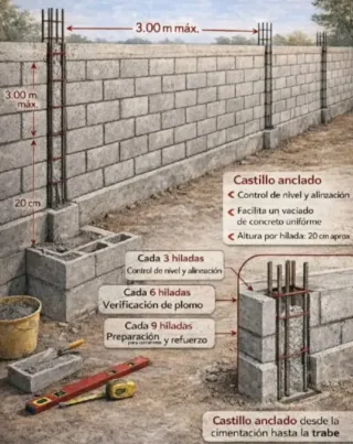 Muros de bloques en Sevilla