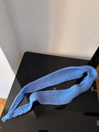 Bufanda tejida azul
