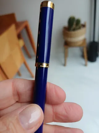 Pluma Estilográfica Waterman Azul Lacada