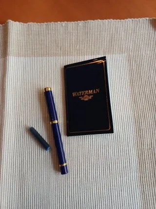 Pluma Estilográfica Waterman Azul Lacada