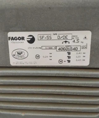 SECADORA FAGOR 4,5kg FUNCIONA PERO SIN CALOR