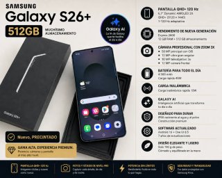 Samsung S26+ 512GB Negro PRECINTADO (S26 Plus)
