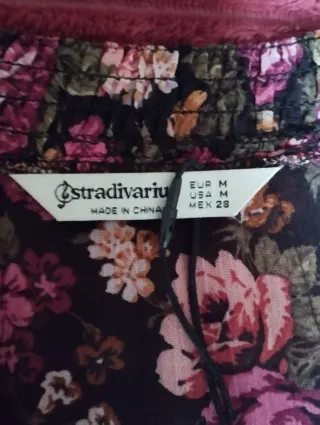 Vestido gasa estampado flores