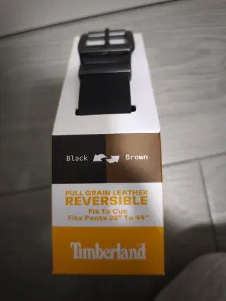 Cinturón Timberland Cuero Reversible Negro/Marrón