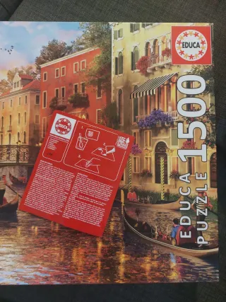 Puzzle Venecia Canal Puente Barcas 1500 piezas