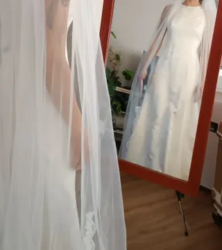 Ganga. Vestido de Novia Rosa Clará Seda 100%