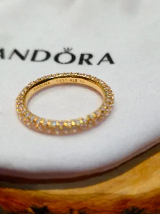 Anillo Pandora Chapado Oro 14k