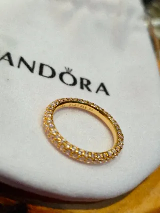 Anillo Pandora Chapado Oro 14k