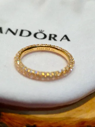 Anillo Pandora Chapado Oro 14k
