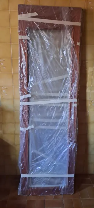 2 puertas de salón/zaguán de madera