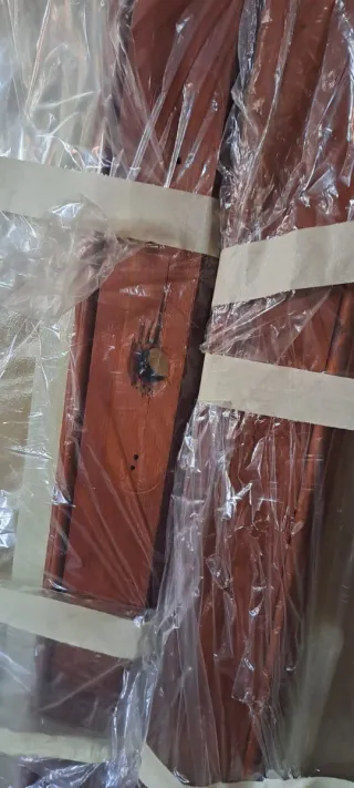 2 puertas de salón/zaguán de madera