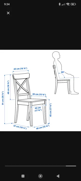 Sillas comedor madera maciza