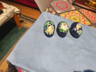 3 Uova Decorative Cloisonné