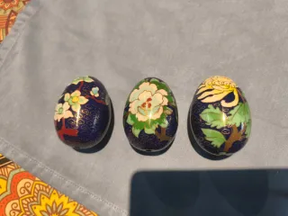 3 Uova Decorative Cloisonné