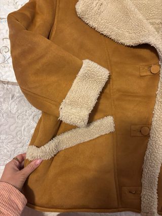 Chaqueta Borreguito Bershka Marrón Talla S