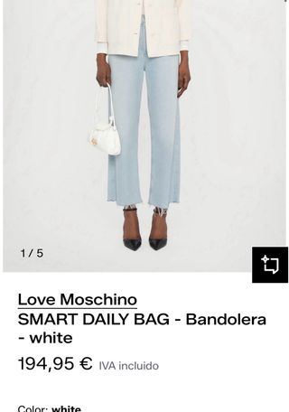 Bolso Love Moschino Blanco Nuevo