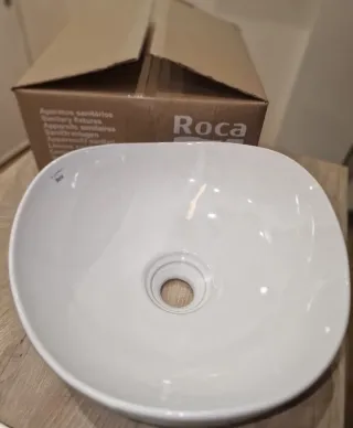 Lavabo Roca Ohtake Blanco Porcelana Nuevo