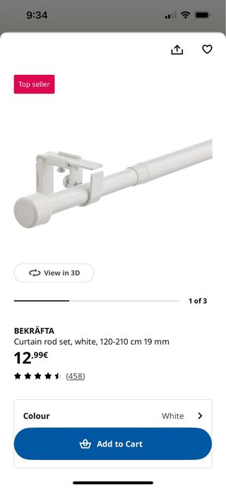 Juego Cortina y Barra Ikea