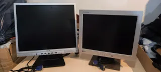 2 Monitores I-INC 19" y LG Plata 17"