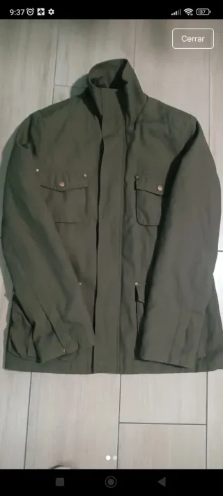 Chaqueta tipo militar verde talla S