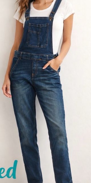 Peto vaquero mujer azul