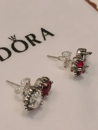 Pendientes Pandora Corazón Plata Ley