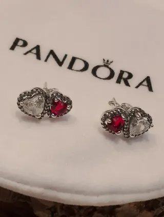 Pendientes Pandora Corazón Plata Ley