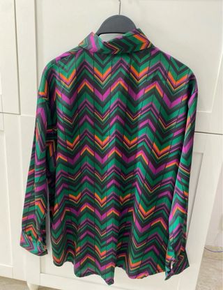 Camicia donna ZARA fantasia zig-zag