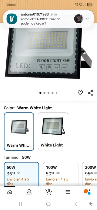 Foco LED Exterior Negro