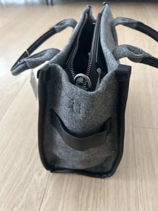 Bolso Tote gris y negro