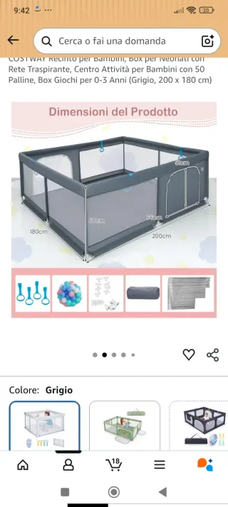 Box bimbi 200x180 cm