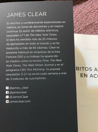 James Clear./ Hábitos atómicos en acción
