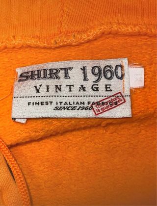 Felpa Arancione Vintage UK Patch Taglia L