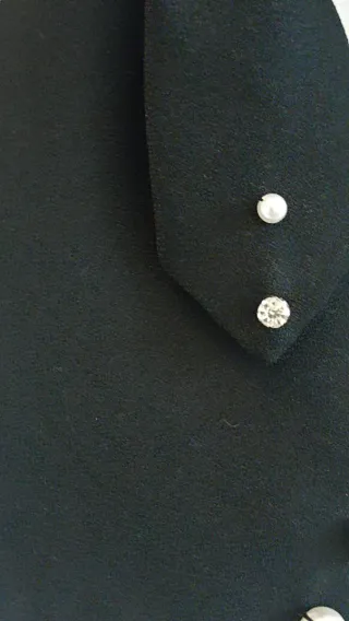 Cravatta gioiello nera con strass